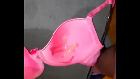 Silk Fantasy: Handsome Solo Twinks as He Jizzes All Over His Stained Lace Bra – 18+