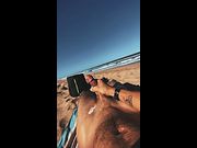 23 year old jerks off in front people at nude beach and has massive creamy cumshot