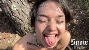 Her Slut Face Covered In Cum For Her Birthday - Snow Deville