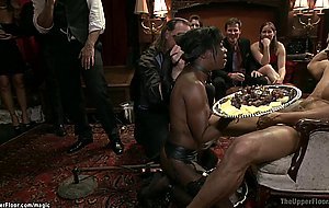 Ebony petitioner suck and fuck big dick