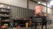 Taking a hard dildo up my ass after oily work