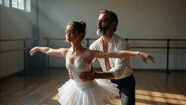 bailarina es seducida por su maestro anciano para follarla sin piedas- contenido generado por ia