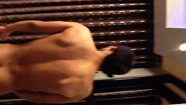 Sexy str8 cutie bottom view dripping cum