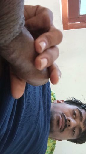 I am shaking my penis on my bed   Clip 1