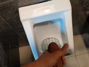 Play with my dick in airport WC