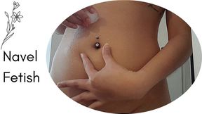 Belly button and ice cubes
