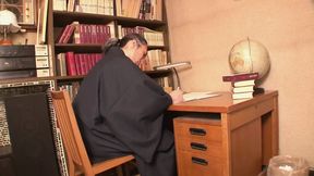 Pretty office lady gets rammed by and old man
