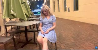 Paulina Strips Naked and Masturbates Outside at Restaurant