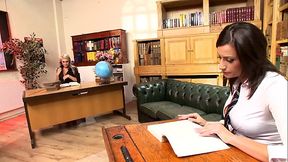 Lesbian video with Natasha Marley and Sensual Jane are MILFs fucking with sex toys in their pussies