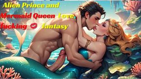 Alien Prince and the Mermaid Queen &mdash; Love Across Two Worlds fantasy