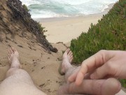 Masterbating on beach and I got caught by hang glider