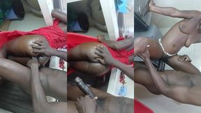that ghanaian petite who loves to be fuck by his step dad on the refrigerator whiles preparing christmas food for the family