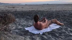 Horny Guy Jerkin Off At The Beach