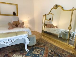 after party night - morning sex in a town hotel room with brother of my spouse cum - on my butt