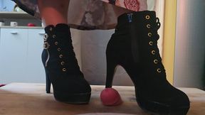 POV - Part1 - Trampling with sharp HighHeels on cock - Glans vs heels - no mercy & full weight, real penis