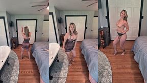 britney lookalike performs a sexy striptease dance