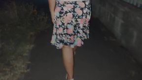 Woman Masturbates Outside in the Trunk and Has an Orgasm