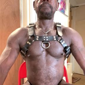 Leather Harness Flex & Smoke & Load Busting Session