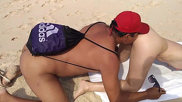 Wife gets involved with stranger on nude beach.