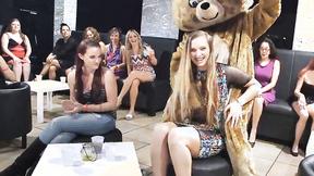 ”CFNM Party girls suck & fuck male strippers”