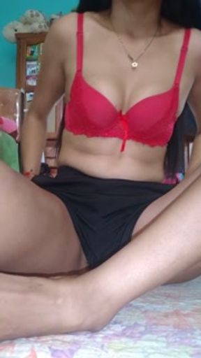 The beautiful Celeste comes to masturbate after a long day