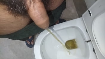 Tiny cute uncut dick pissing