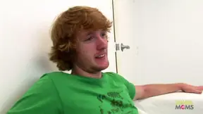 At work &mdash;  a slender individual engages in sexual intercourse with a coworker who has a striking red hair