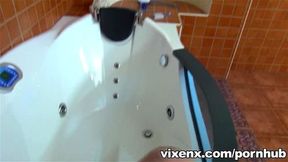 Charlyse Bella takes care of the morning wood POV
