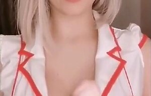 Sluttly Nurse Strip Teases and Jerks Off Patient - Snapchat Nudes