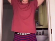 Mak shows off big cock in naughty tiktok trend