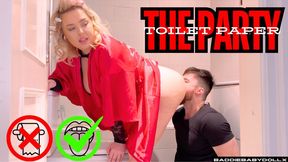 The party toilet paper - Dirty ass cleaning toilet slave
