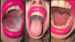 Close up chain smoking & mouthtour