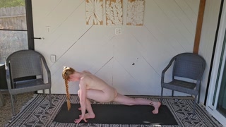 Howdy Neighbors - an oiled up outdoor yoga session