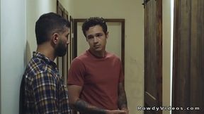 Gay released from prison anal bareback fucks partner