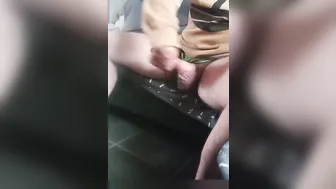 Daddy strokes his thick big cock in solo amateur handjob