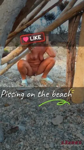 Piss compilation on the beach