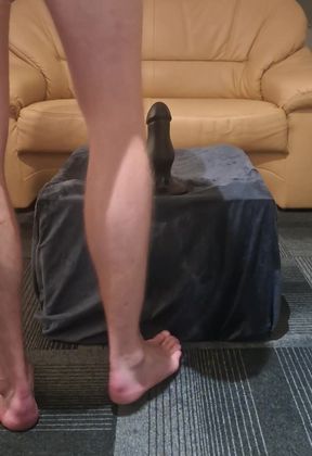 Solo Gay Twink Huge Dildo Ride