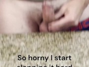 Edged for hours with cock ring, delayed at airport