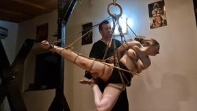 HeliosMaxx and Deity Bastet - Shibari art at party - part 2