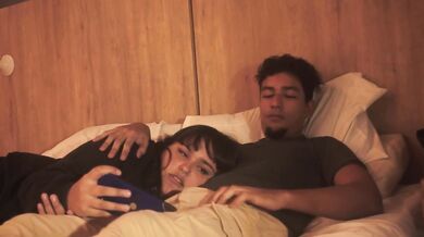 WITH MY STEPBROTHER WE WATCH A MOVIE AND I END UP FEELING HIS COCK IN MY MOUTH