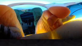 4k Guy steals his girlfriend's shrunken foot slave for himself 360VR