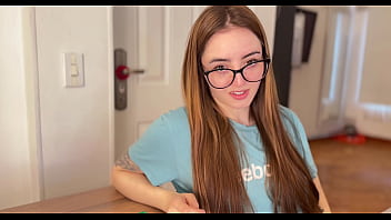 Game night with my cute stepsister Alicia Hall- won a delicious blowjob