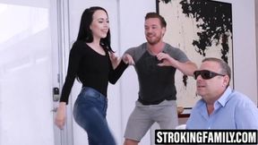 Tiny Bambi Black pounded mercilessly by stepdad