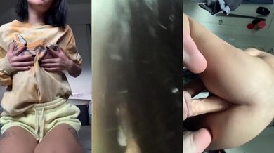 Amateur Latina skinny daddy’s girl makes you gush while riding a dildo