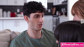 Latina teen stepsis and BFF in bisexual threesome with stepbrother