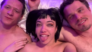 First double stuffing of cock and cum for Little Puck