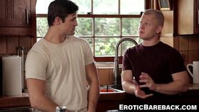 Leo Luckett spitroasted between two thick veiny cocks
