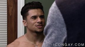 Handsome muscular gay studs have passionate anal session