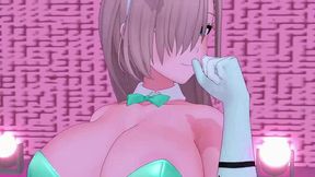 ichinose asuna cowgirl sex dance hentai blue archive bunnygirl bigboobs creampie mmd 3d clear blue clothes