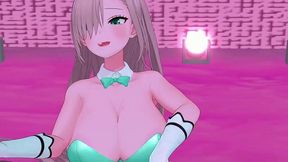 ichinose asuna cowgirl sex dance hentai blue archive bunnygirl bigboobs creampie mmd 3d clear blue clothes